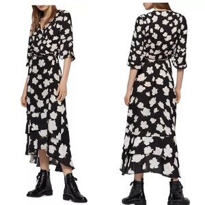 ALLSAINTS Delana Caro Floral Wrap Dress Sz S